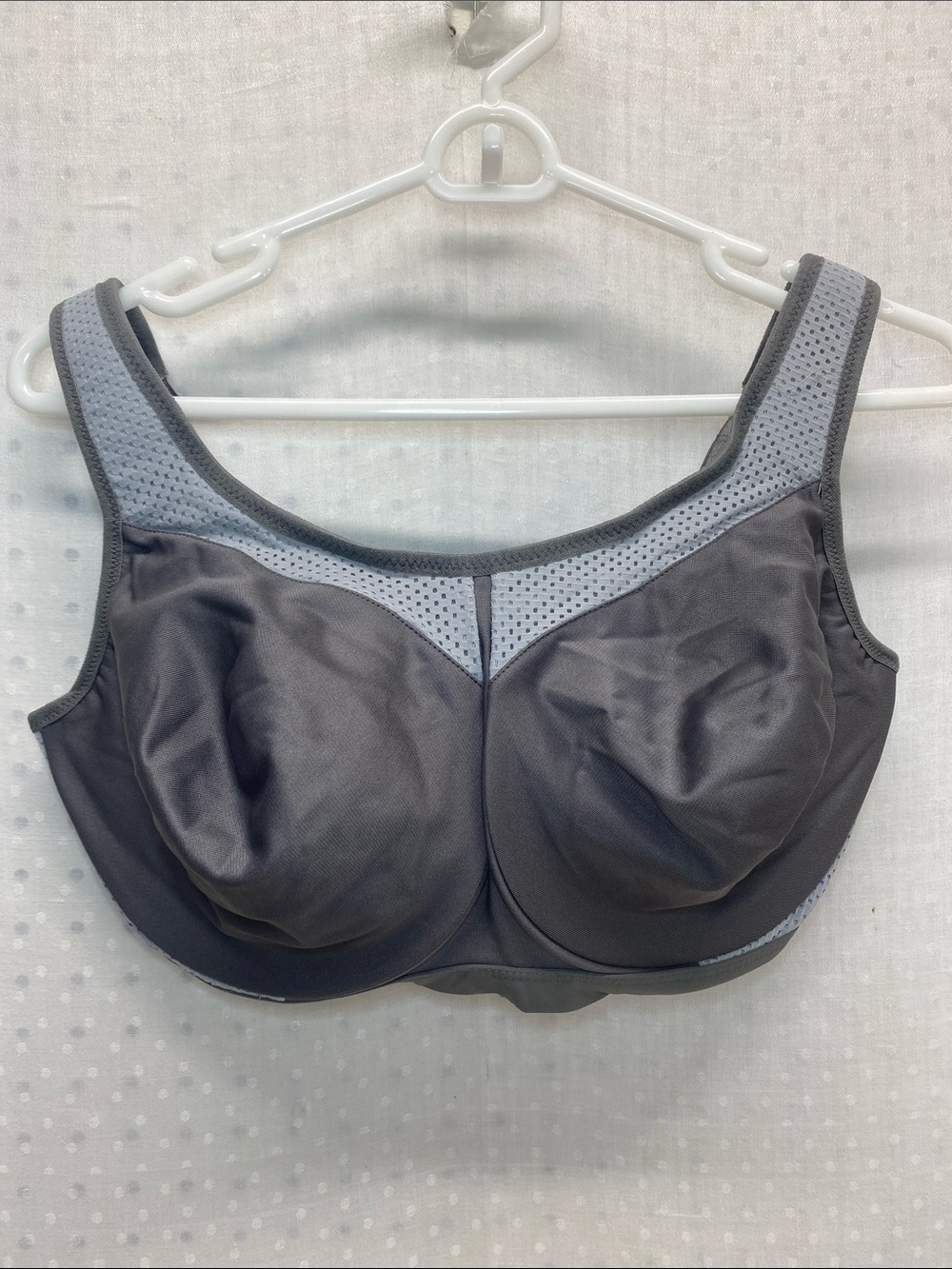 Glamorise Sport Gray Wire Full-Coverage Sports Bra Size 36G